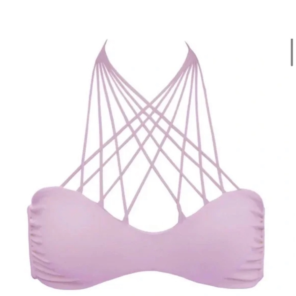 MIKOH Kahala Stringy High Neck Bikini Top